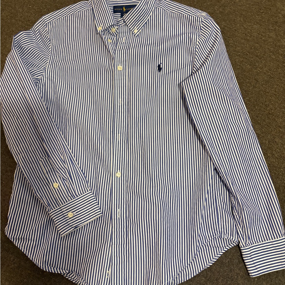 Ralph Lauren Boy’s Navy and White Striped Shirt